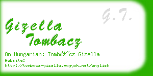 gizella tombacz business card